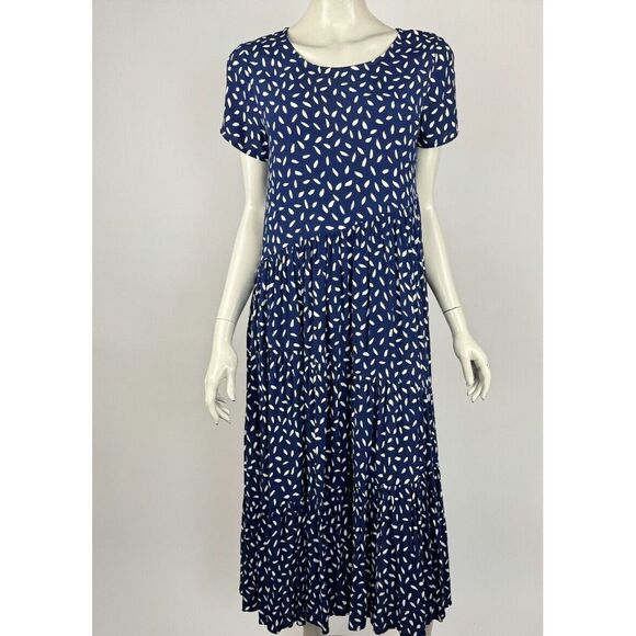Mister Zimi Dresses & Skirts - Mister Zimi Short Sleeve Maxi Dress Women 4 EUC Scoop Neck Blue Lightweight